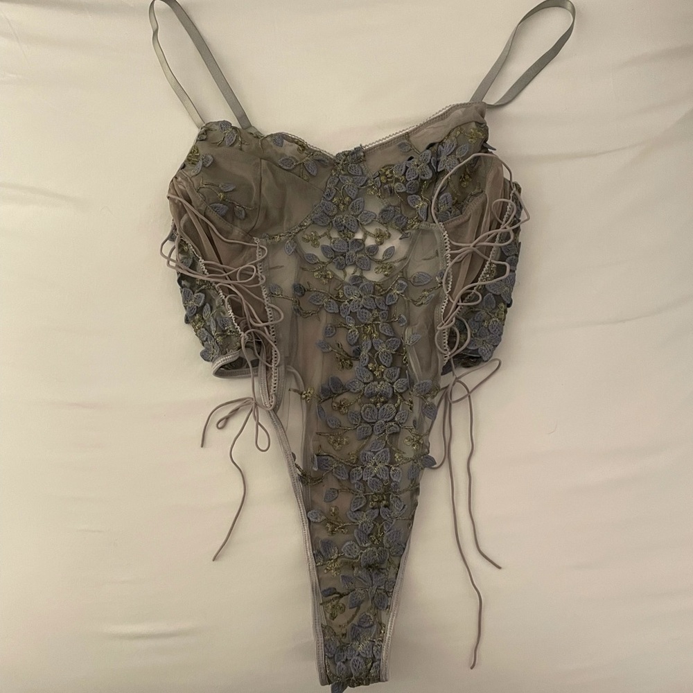 Floral sheer lingerie bodysuit from SHEIN